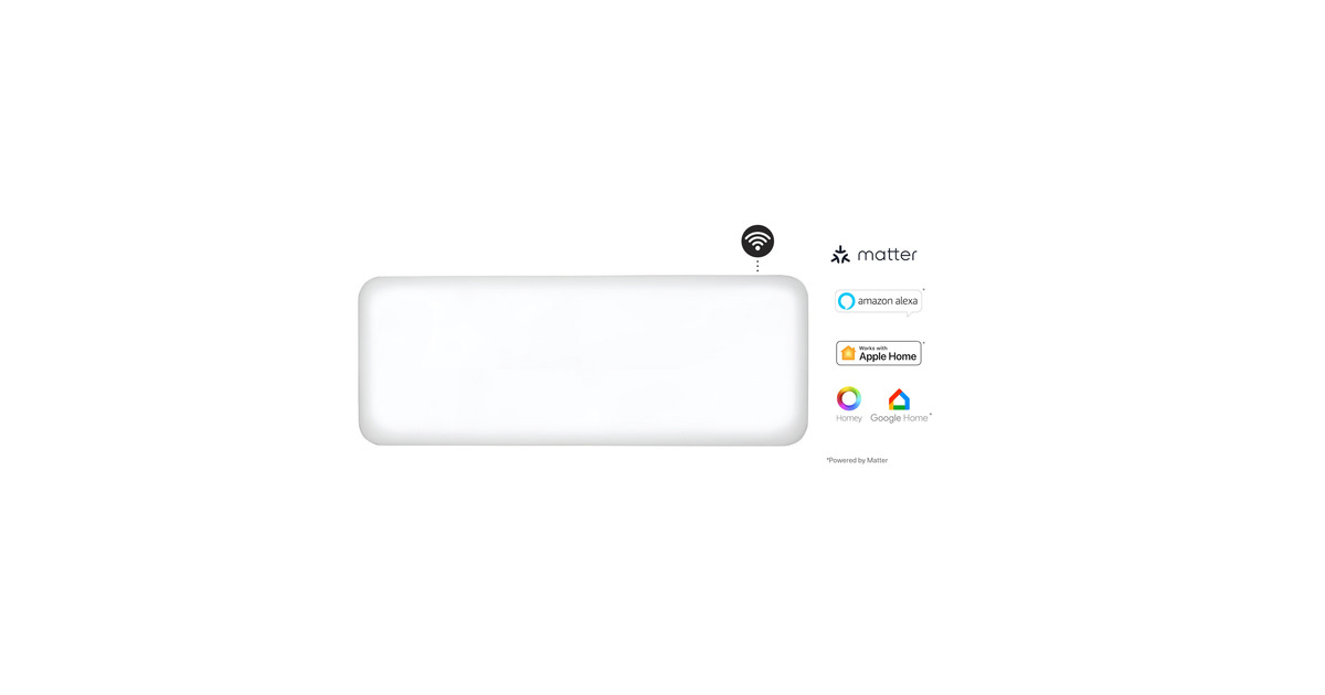 MillSteel WiFi paneelverwarming PA2000WIFI4, 2000 Watt convector  (Wit, wifi 2,4 GHz (wifi 6), Bluetooth 5.2, Zigbee 3.0 + App)