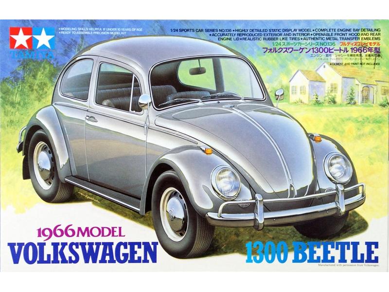 Tamiya Bausatz VW Käfer 1300, 1966 1:24 Volkswagen Käfer Modellbausatz im Massstab 1:24