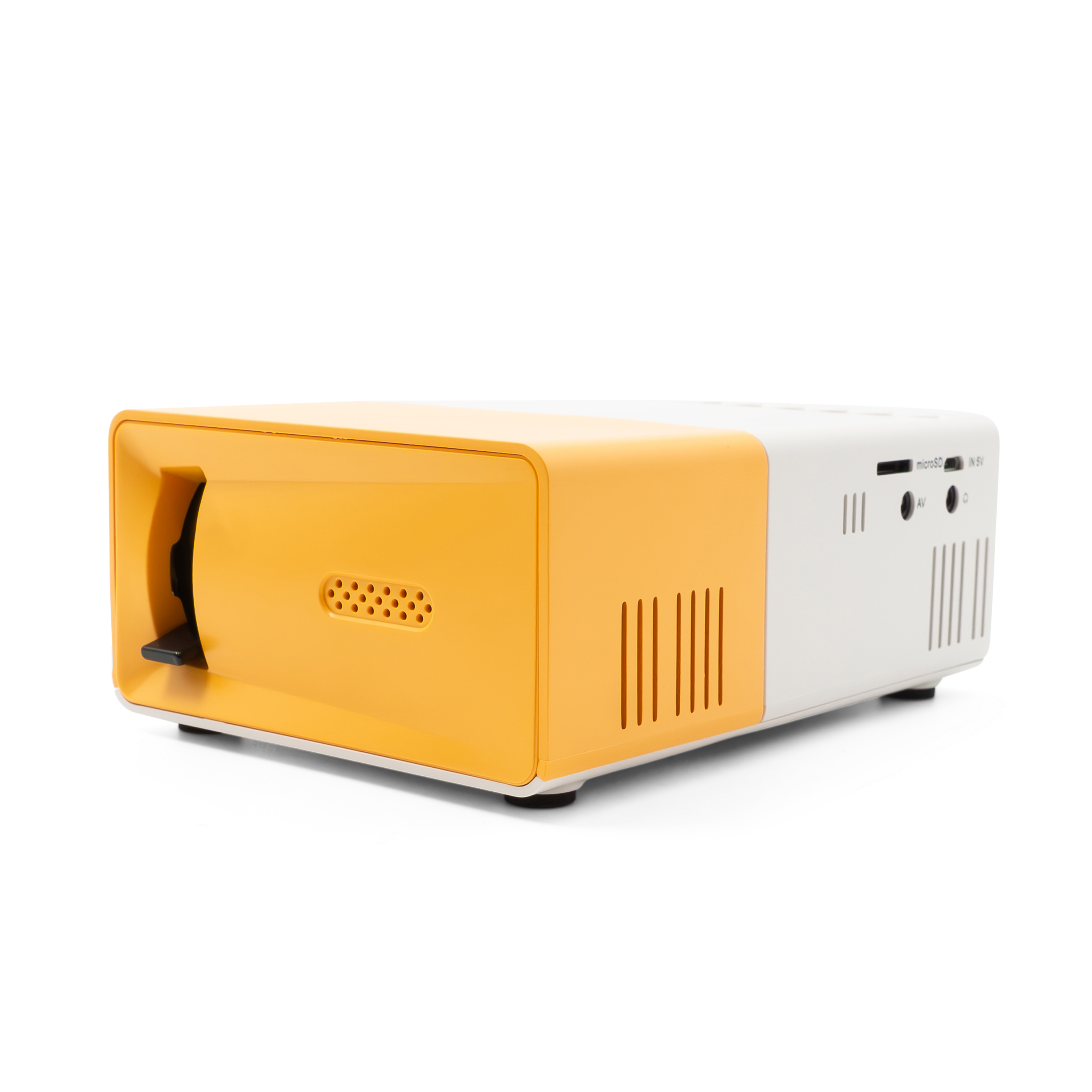Mini Multimedia LED Projektor Beamer Heimkino für Kinder 1080p / HDMI / USB - Gelb