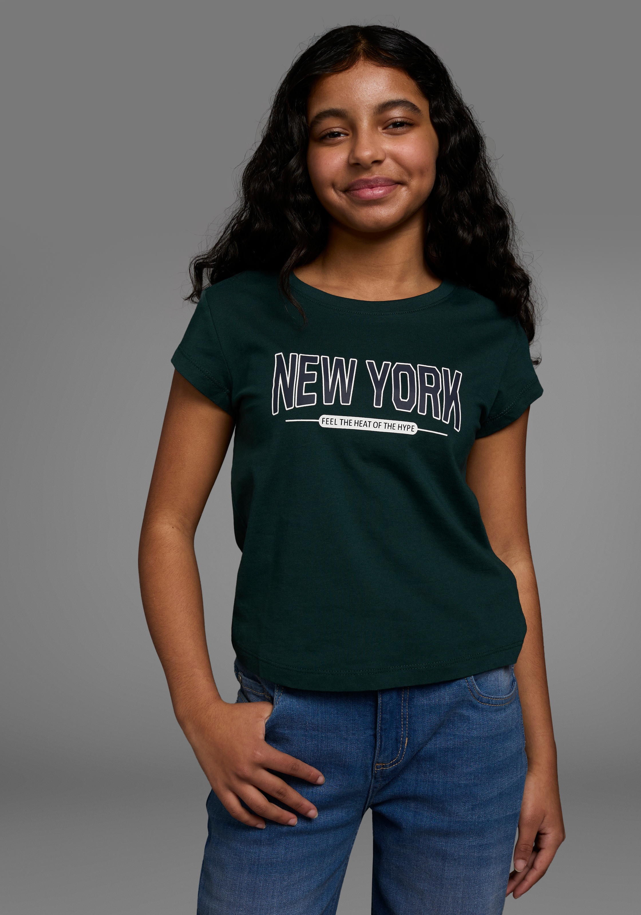KIDSWORLD T-Shirt »New York - Print«, Kurzarm,  gerade Passform,  mit stylischem Druck