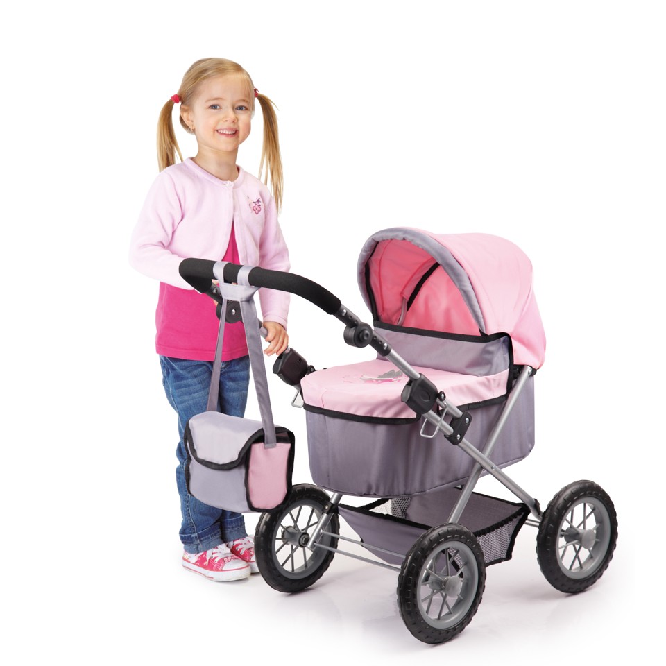 Bayer - Dukkevogn - Trendy - Grå/Rosa