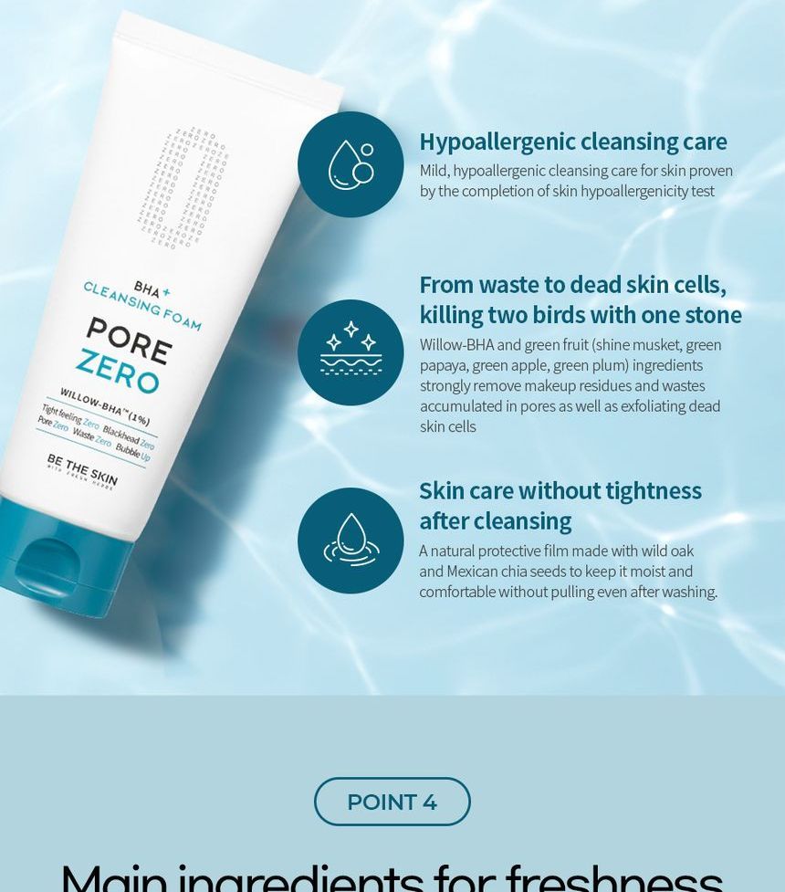 wees de huid - BHA+ Pore Zero Cleansing Foam