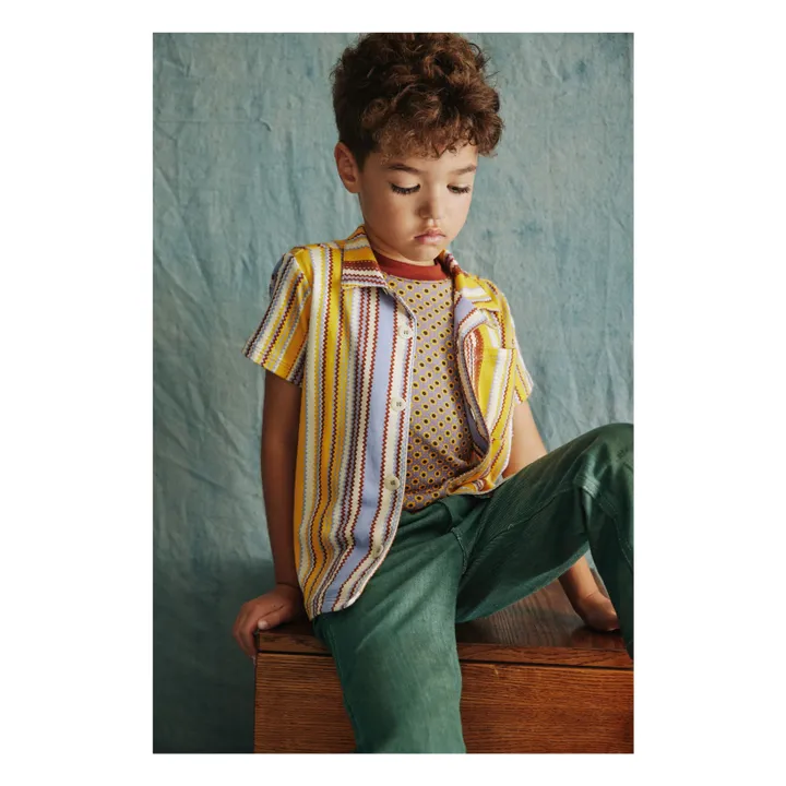 Misha & Puff Chemise Sonny Zigzag | Jaune moutarde