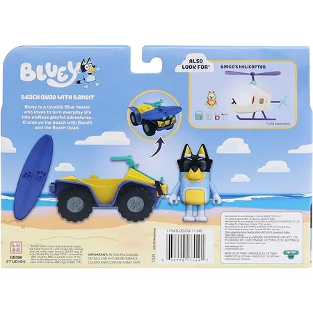 Moose Toys Bluey Strand Quad inklusive Figur Bandit