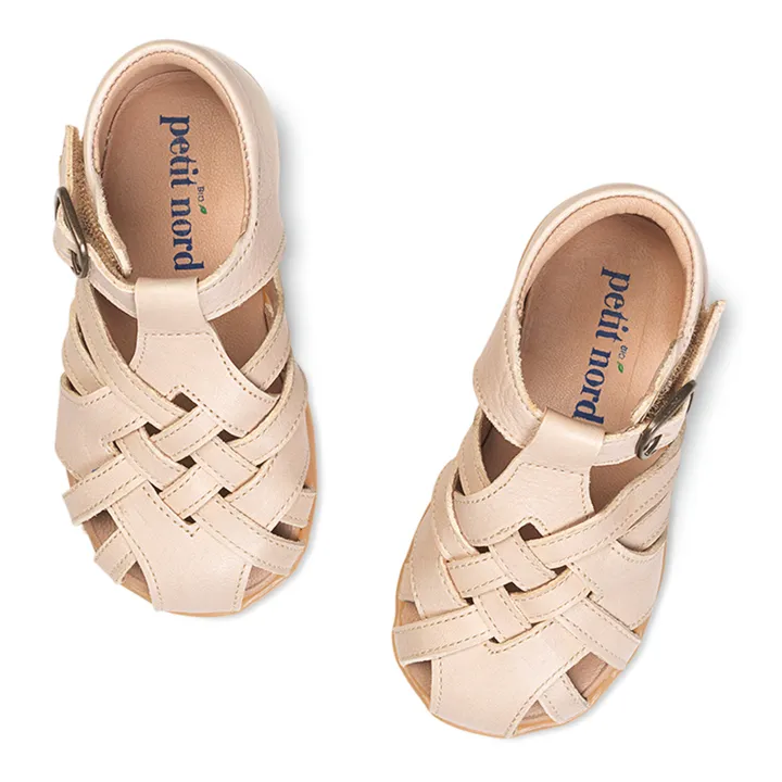Petit Nord Sandales Scratchs Starter Diamond | Crème