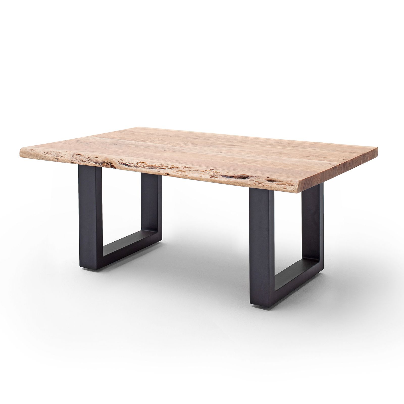 Couchtisch CARTAGENA - Akazie natur-anthrazit - U-Gestell - 110x70 cm