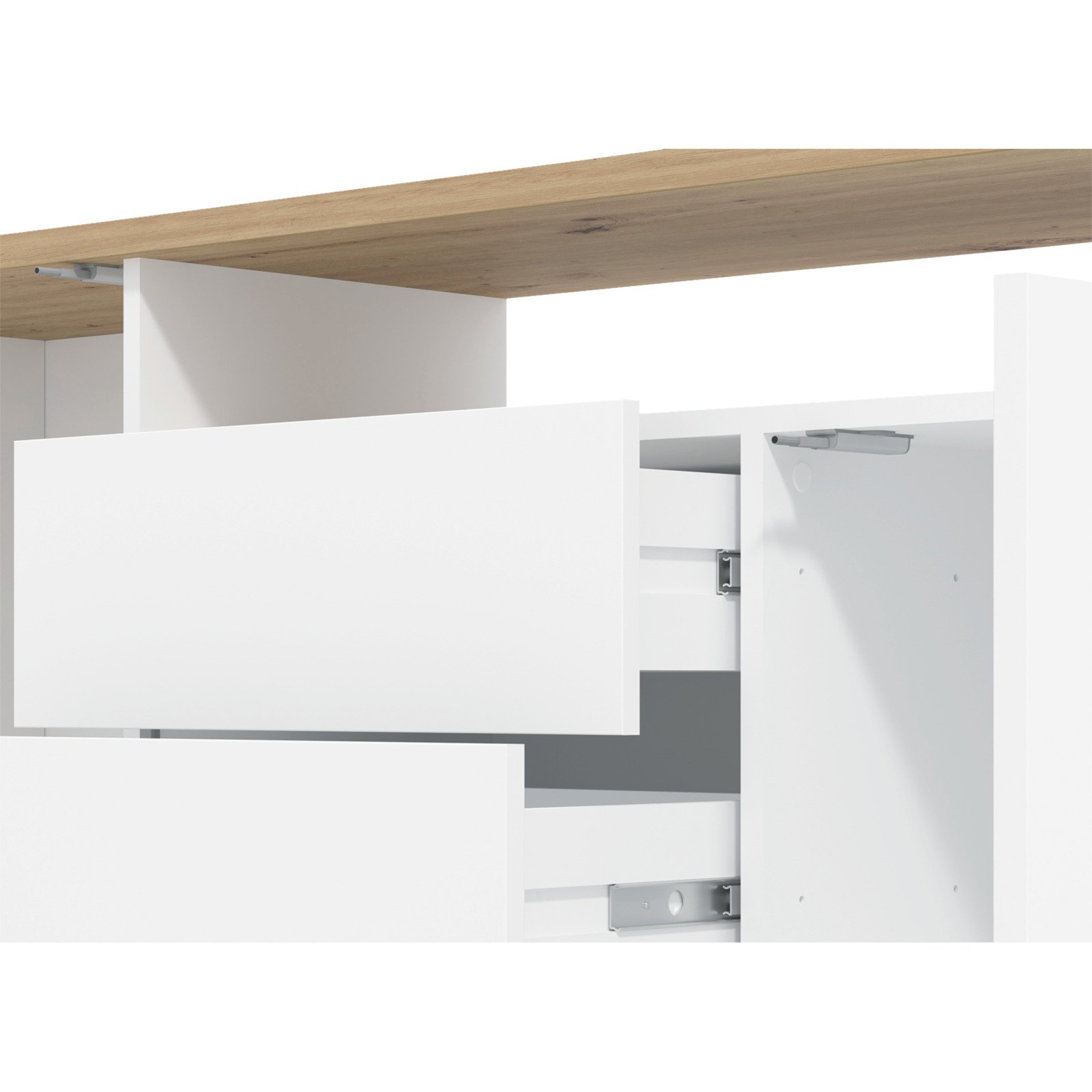 TV-Möbel Aterno Dekor weiss 154 x 56 x 40 cm