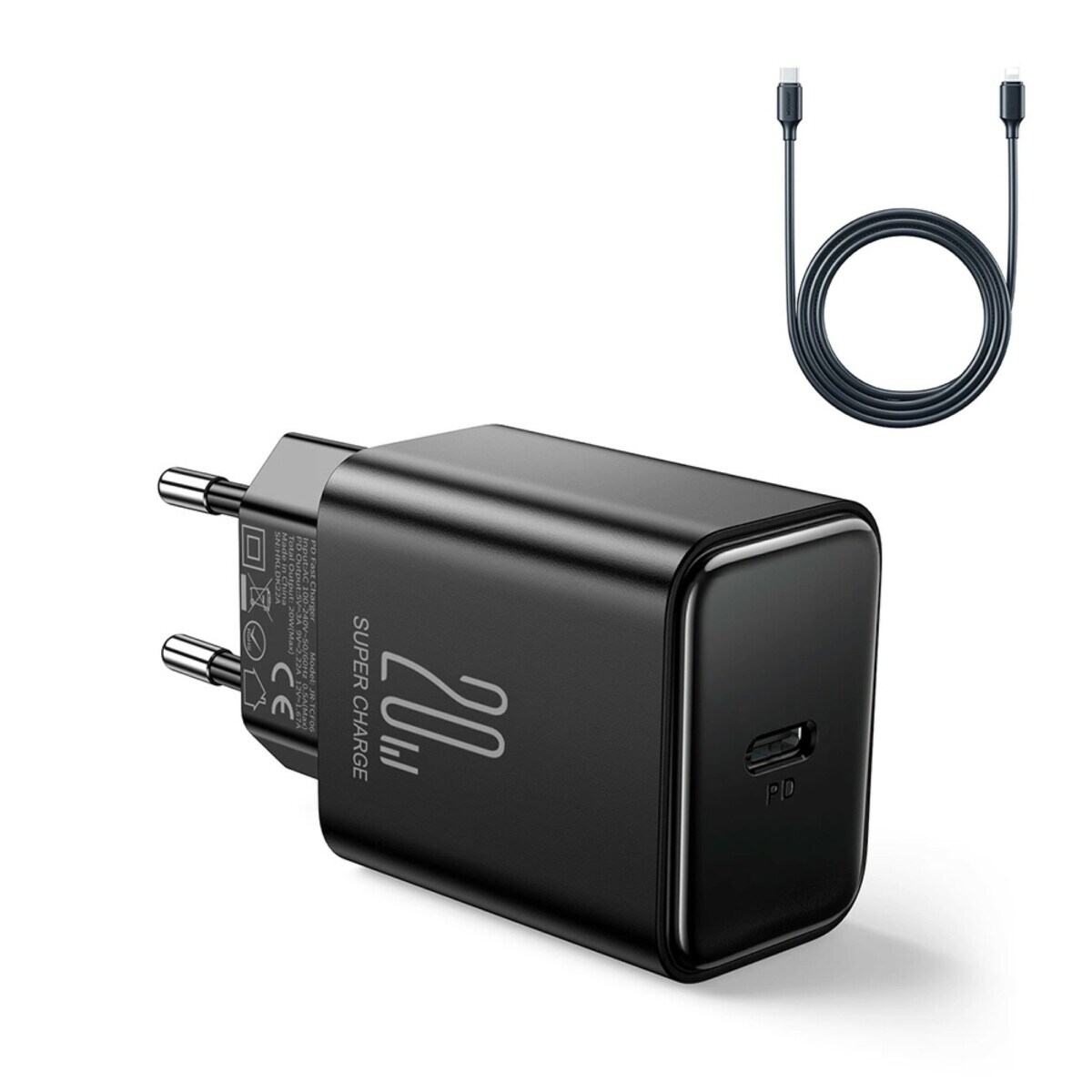 Joyroom Ladegerät 20W mit 1m Kabel USB-C kompatibel mit iPhone