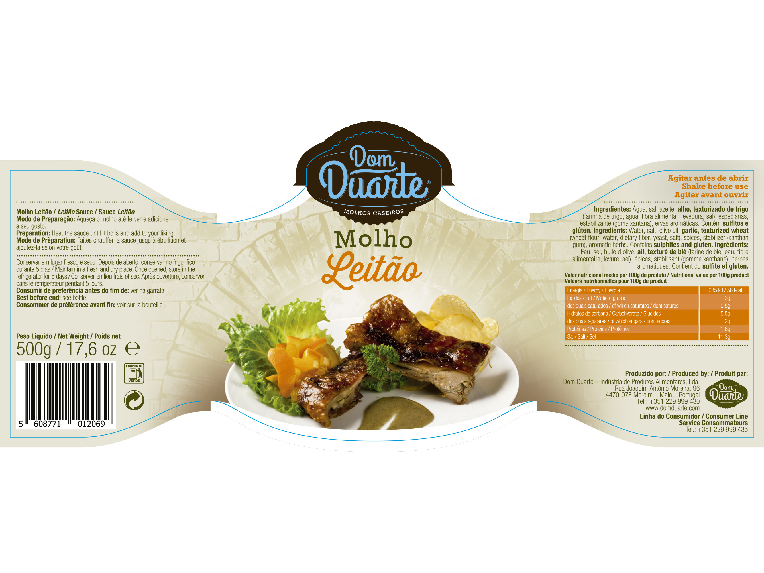 MOLHO DE LEITÃO DOM DUARTE 560 G