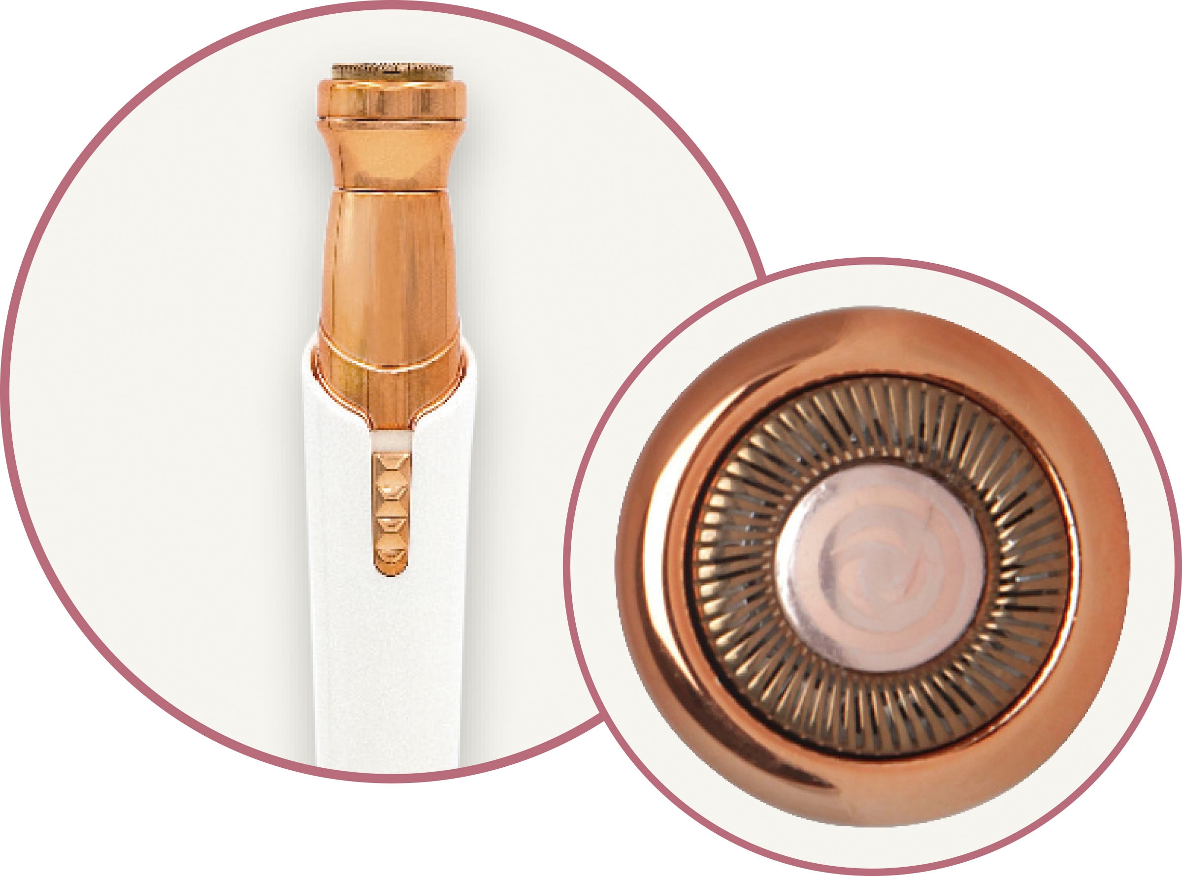 MediaShop Elektrogesichtshaarentferner »ROXY Perfect Brows« 2 Stk. Aufsätze 2in1 für Augenbrauen und Gesichtshaare