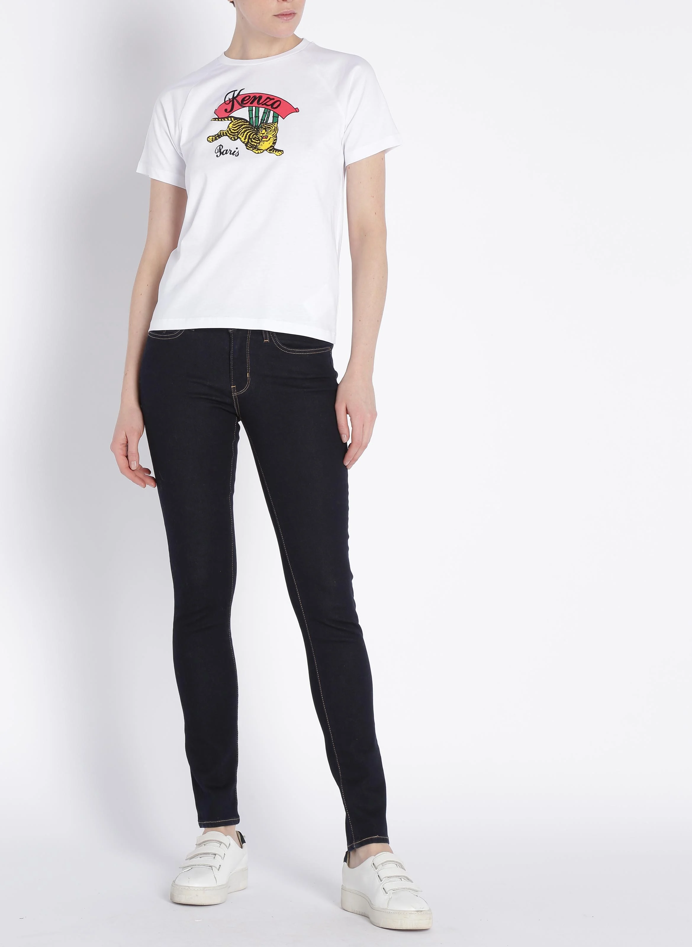 711 SKINNY - Jean skinny taille mi-haute en coton mélangé | Jean brut