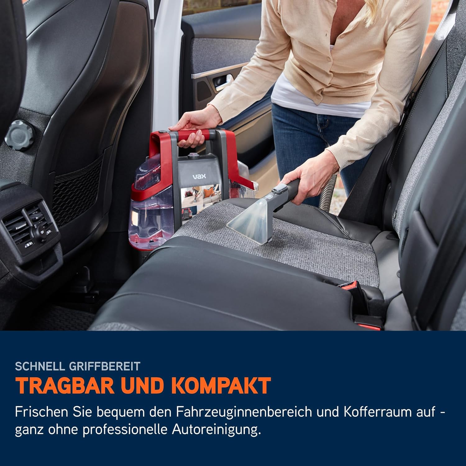 Vax SpotWash Fleckenreiniger – Teppich- und Polsterreiniger Gerät mit starker Saugkraft, schnelltrocknend, ideal für die tägliche Tiefenreinigung von Treppen, Sofas, Autos und Hartböden