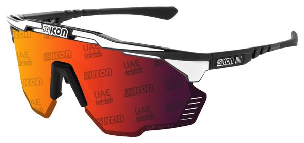 Scicon Sports Aeroshade Kunken Monogram Lunettes De Soleil De Performance Sportive (Scnpp Eau Muthiror Red Eau/Boulon Blanc Brillant)