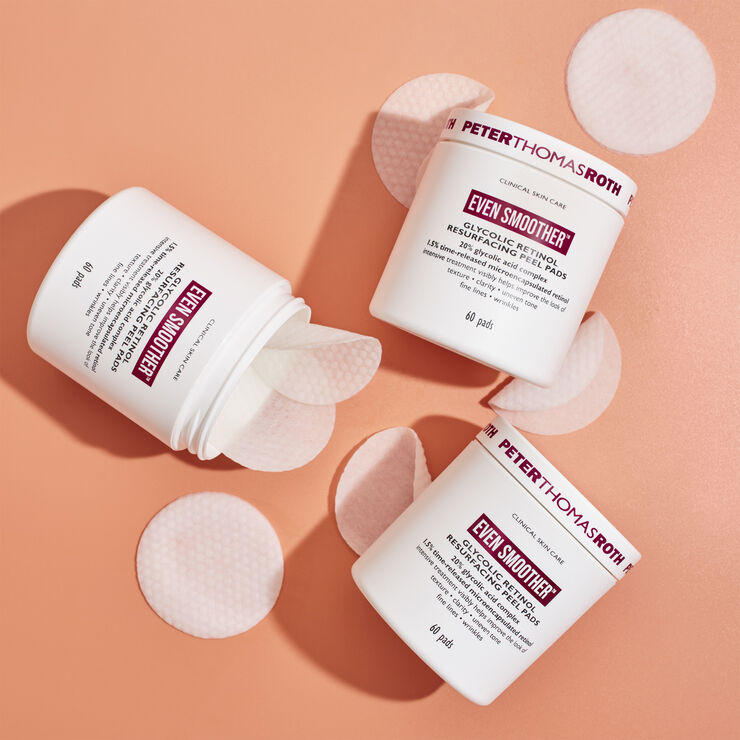 Peter Thomas Roth Even Smoother Glycolic Retinol Resurfacing Peel Pads 60 stk.