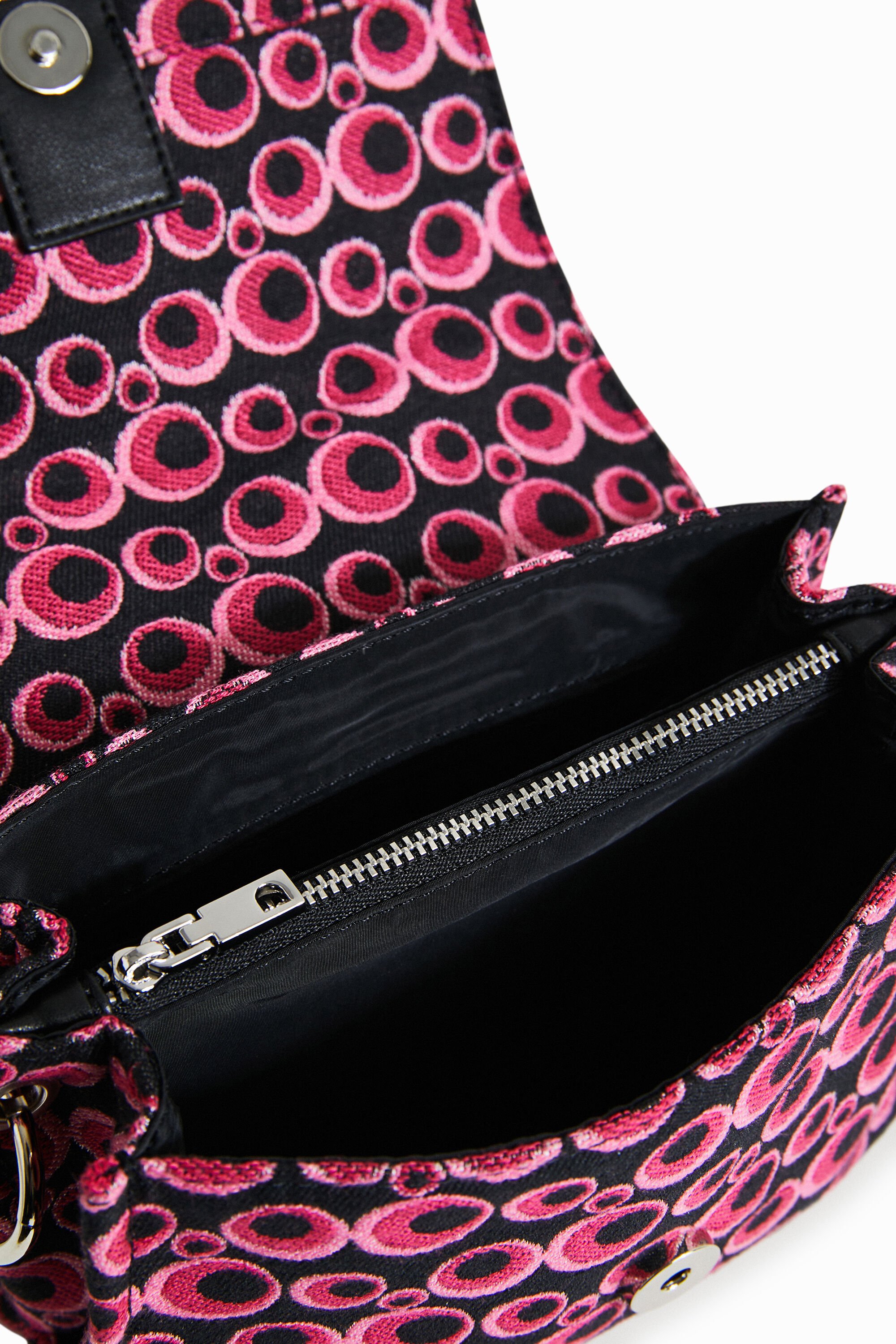 Sac à bandoulière en jacquard avec cercles