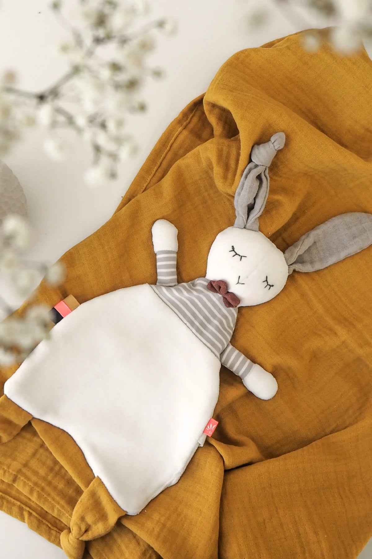 Schmusetuch Hase Grau (GOTS)