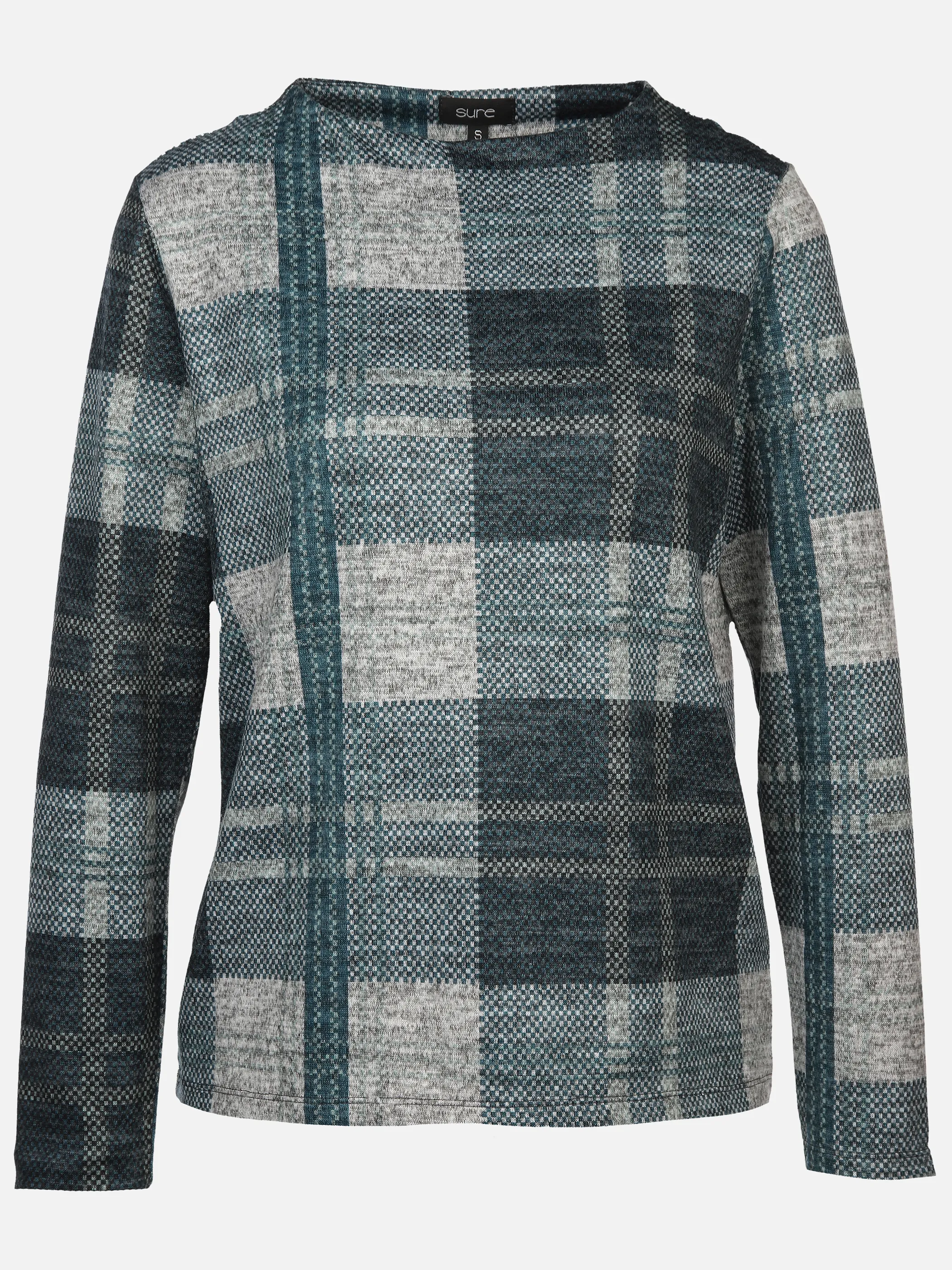 Damen Flauschshirt mit Kelchkragen