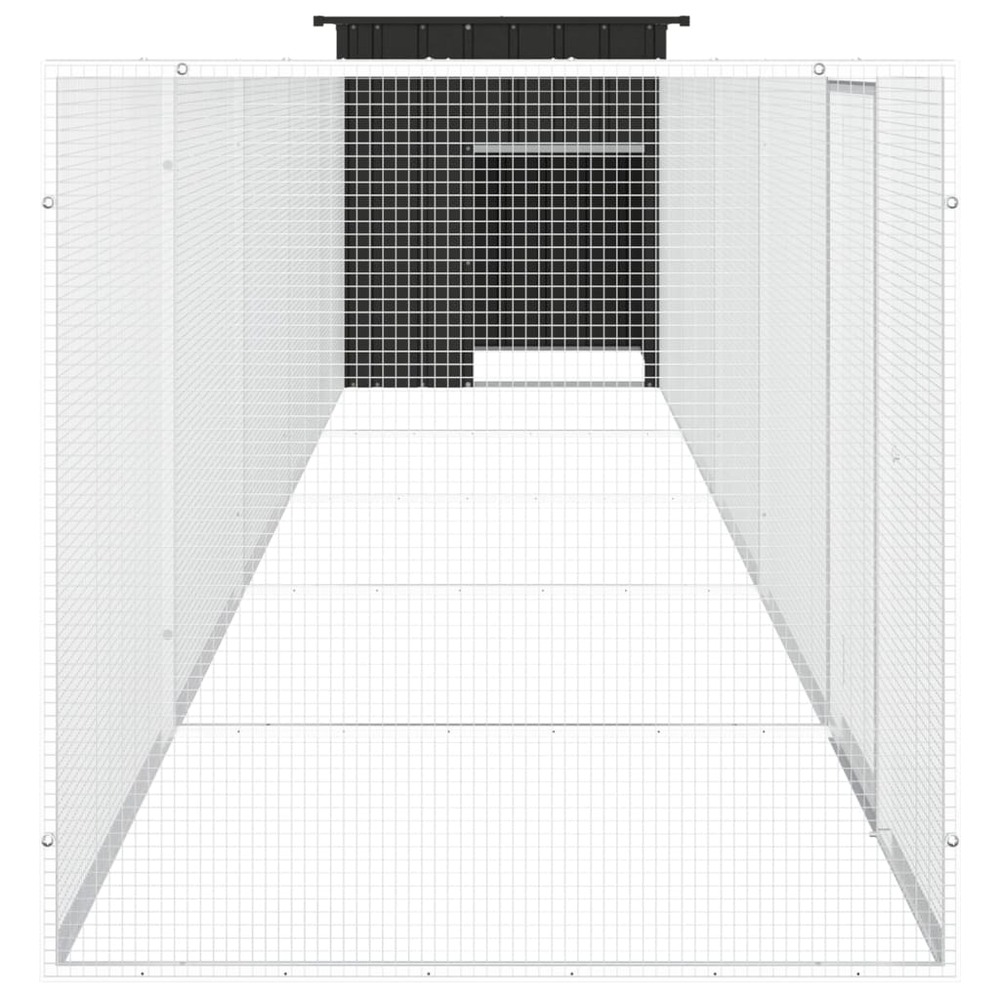 Poulailler anthracite 600x91x100 cm acier galvanisé