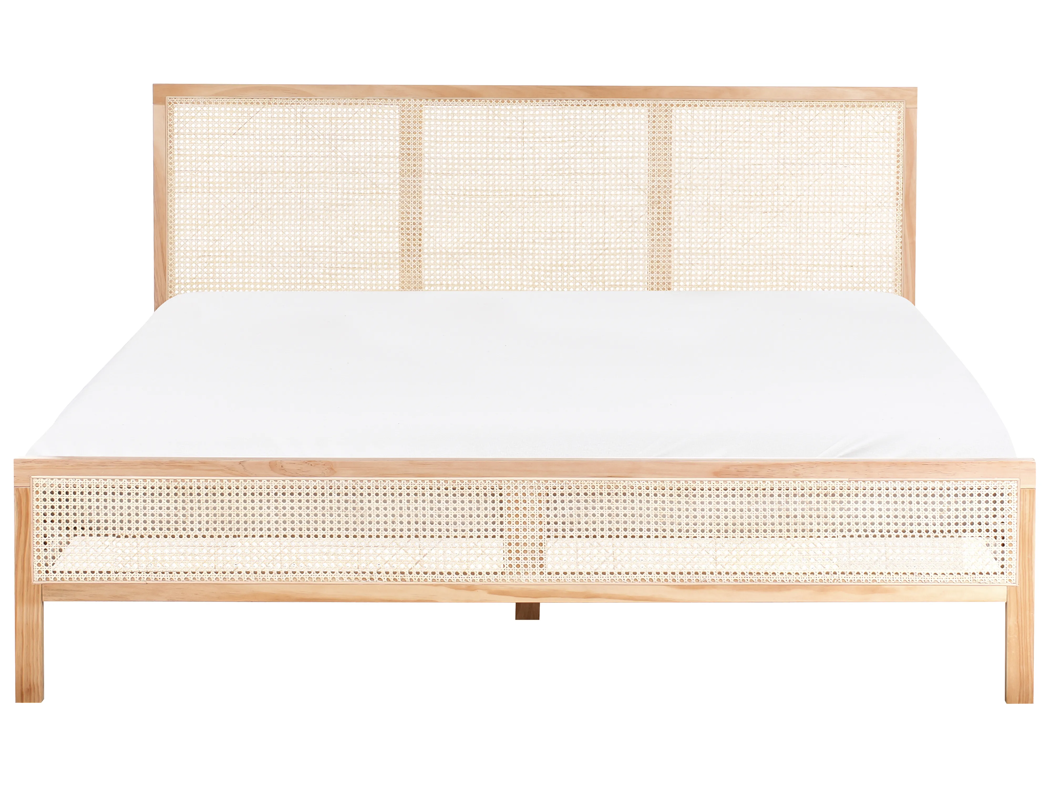 Bed Dennenhout SALERNAS 180 x 200 cm Lichtbruin