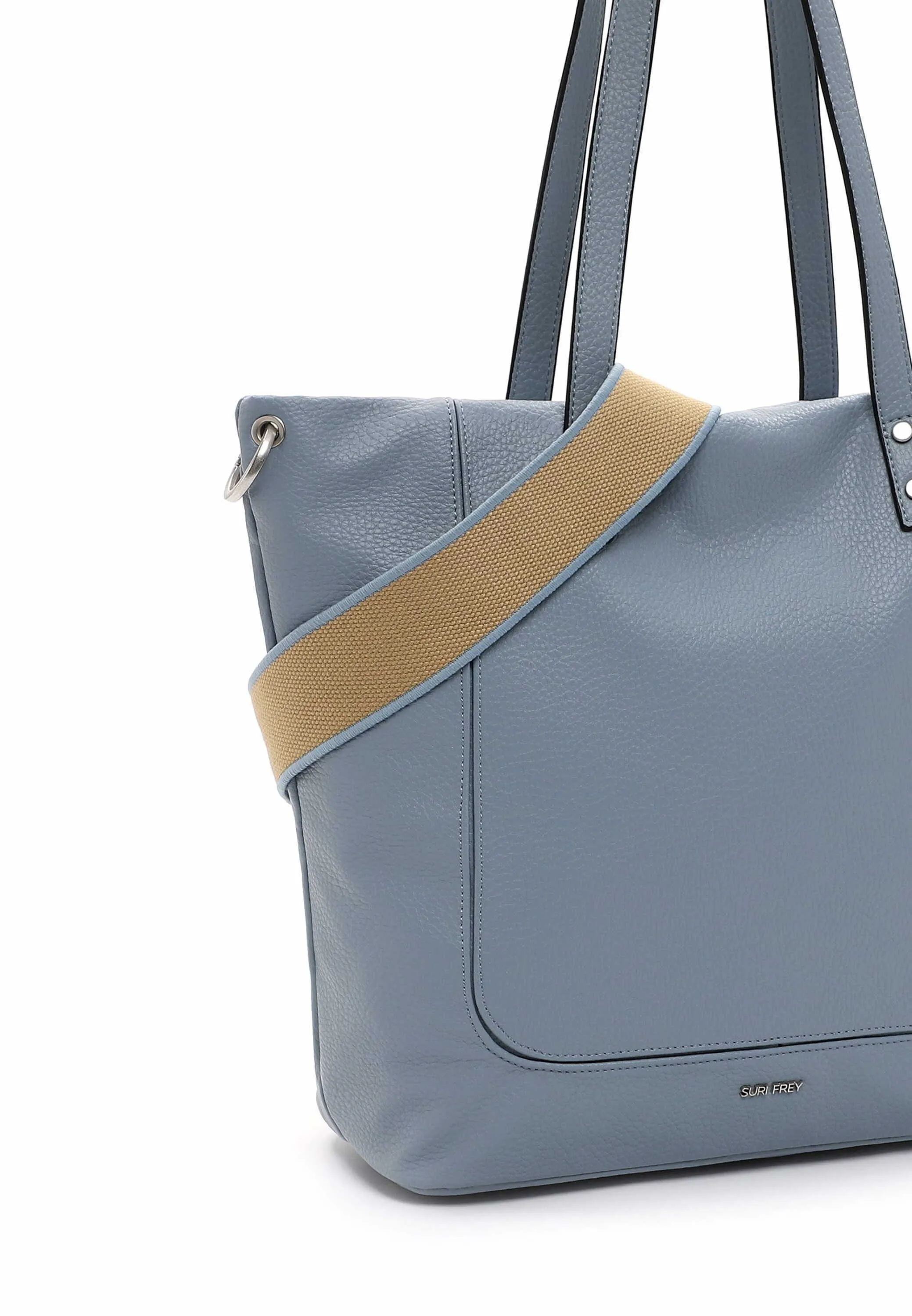 SURI FREY Shopper Hellblau Lederimitat