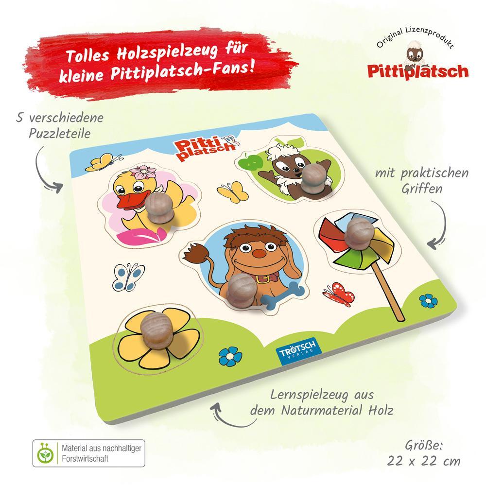 Unser Sandmännchen - Trötsch Pittiplatsch Holzlegespiel