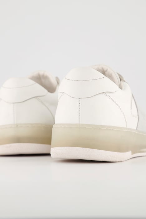 Leder-Sneaker, sportive Lochung, Weite H