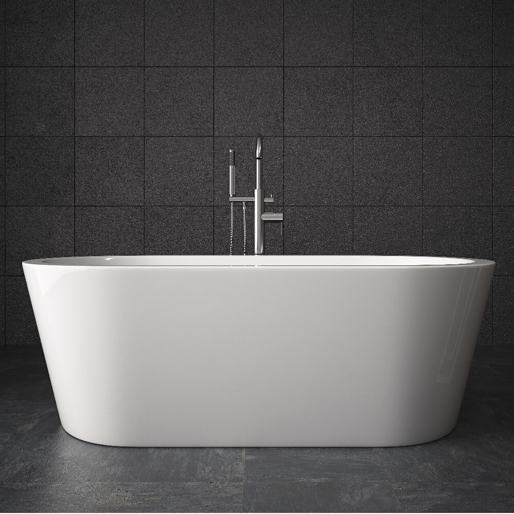TroniTechnik® Freistehende Badewanne PIPERI Maße ca. 168 x 80 x 60cm Wanne - Füllmenge 210 Liter, aus Acryl mit Siphon