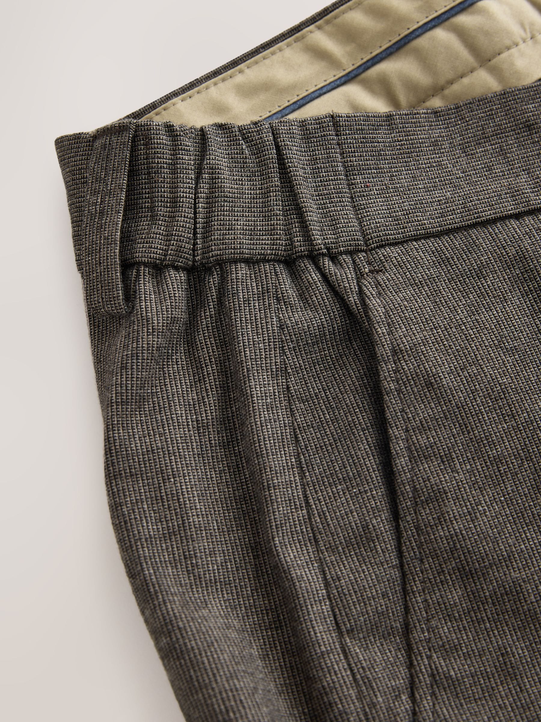 Bruin - Regular Fit Smart Brushed Cotton Textured Trousers