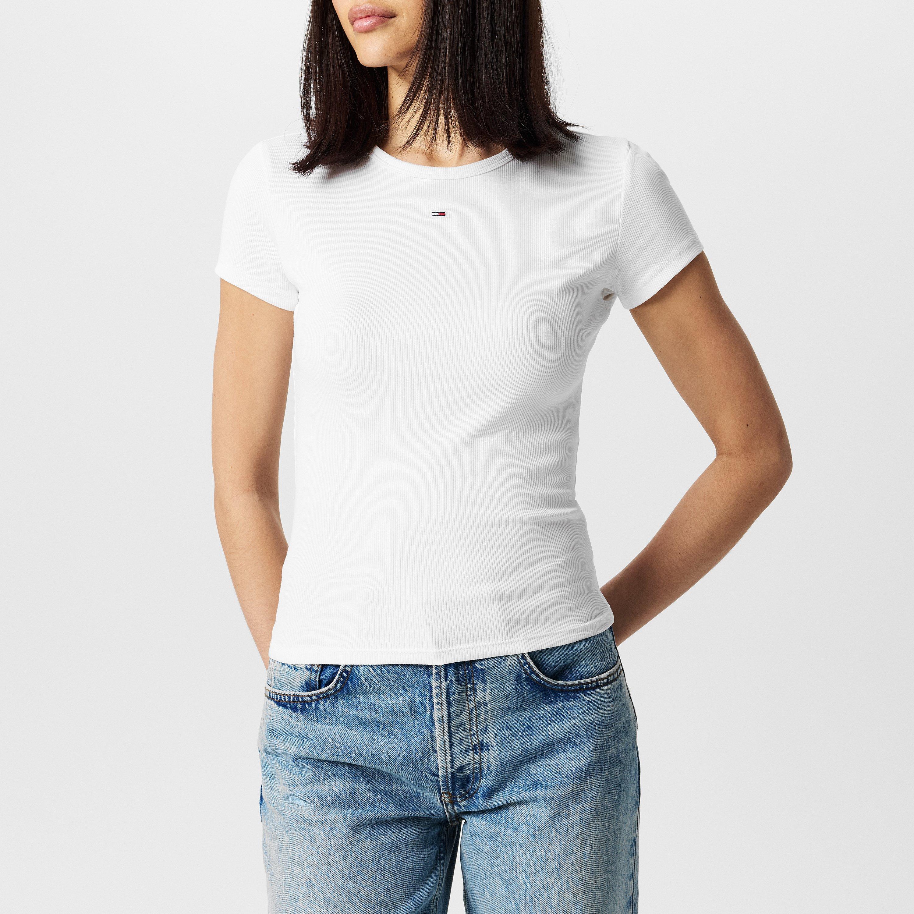 Tommy Jeans Short Sleeve Logo Ribbed T Shirt