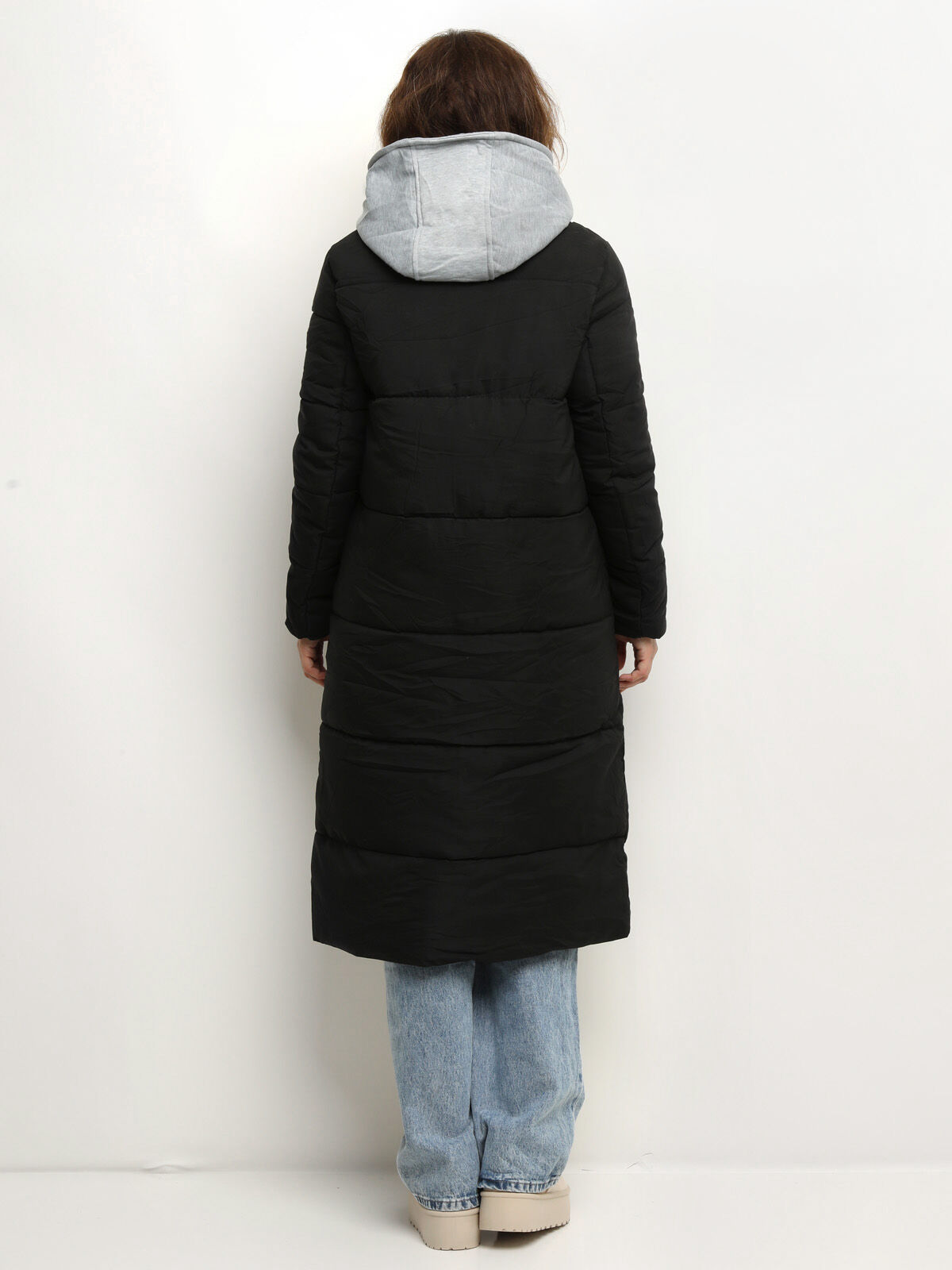 Doudoune oversize avec capuche- Noir