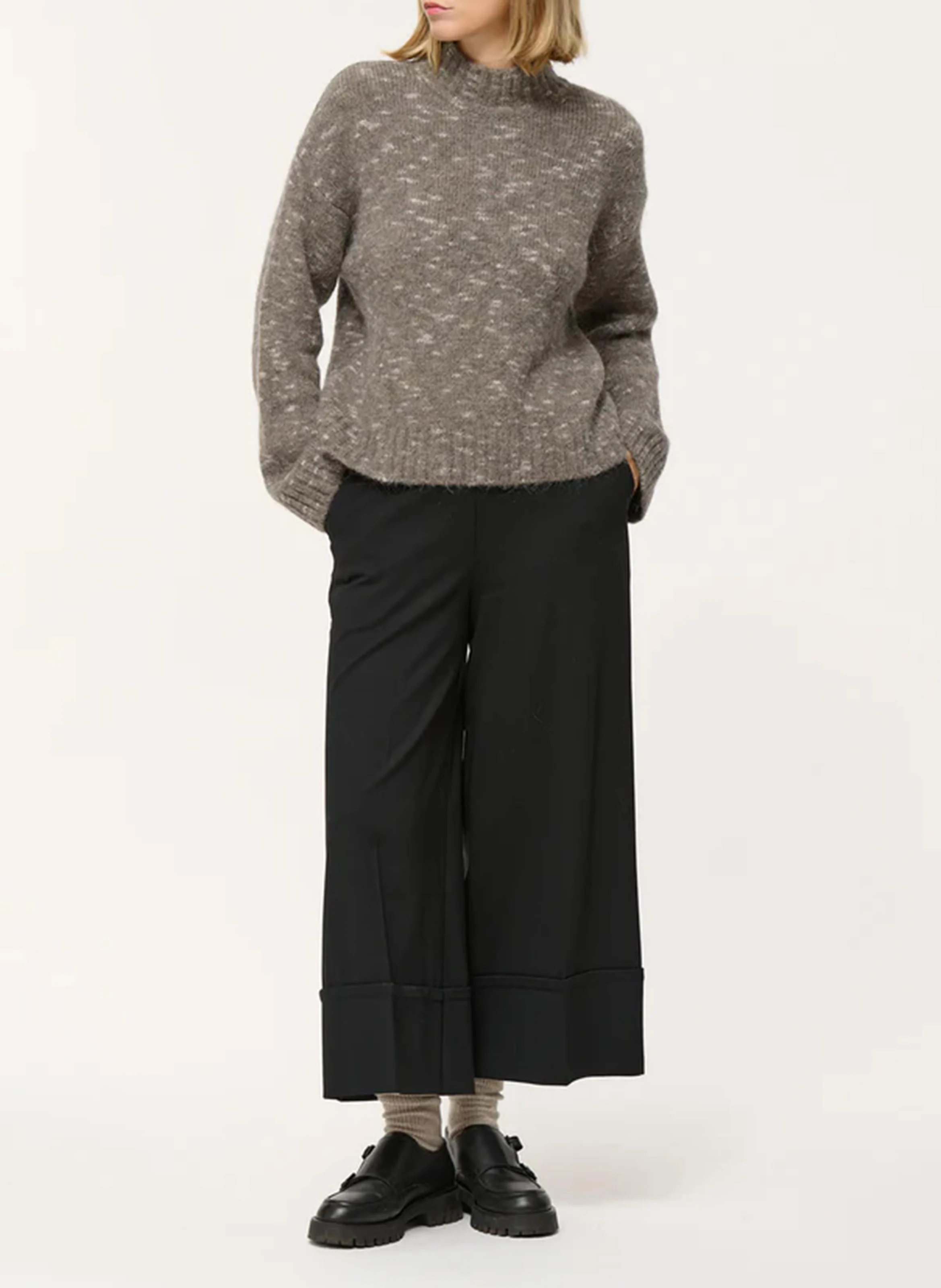 Pantalon large | Noir