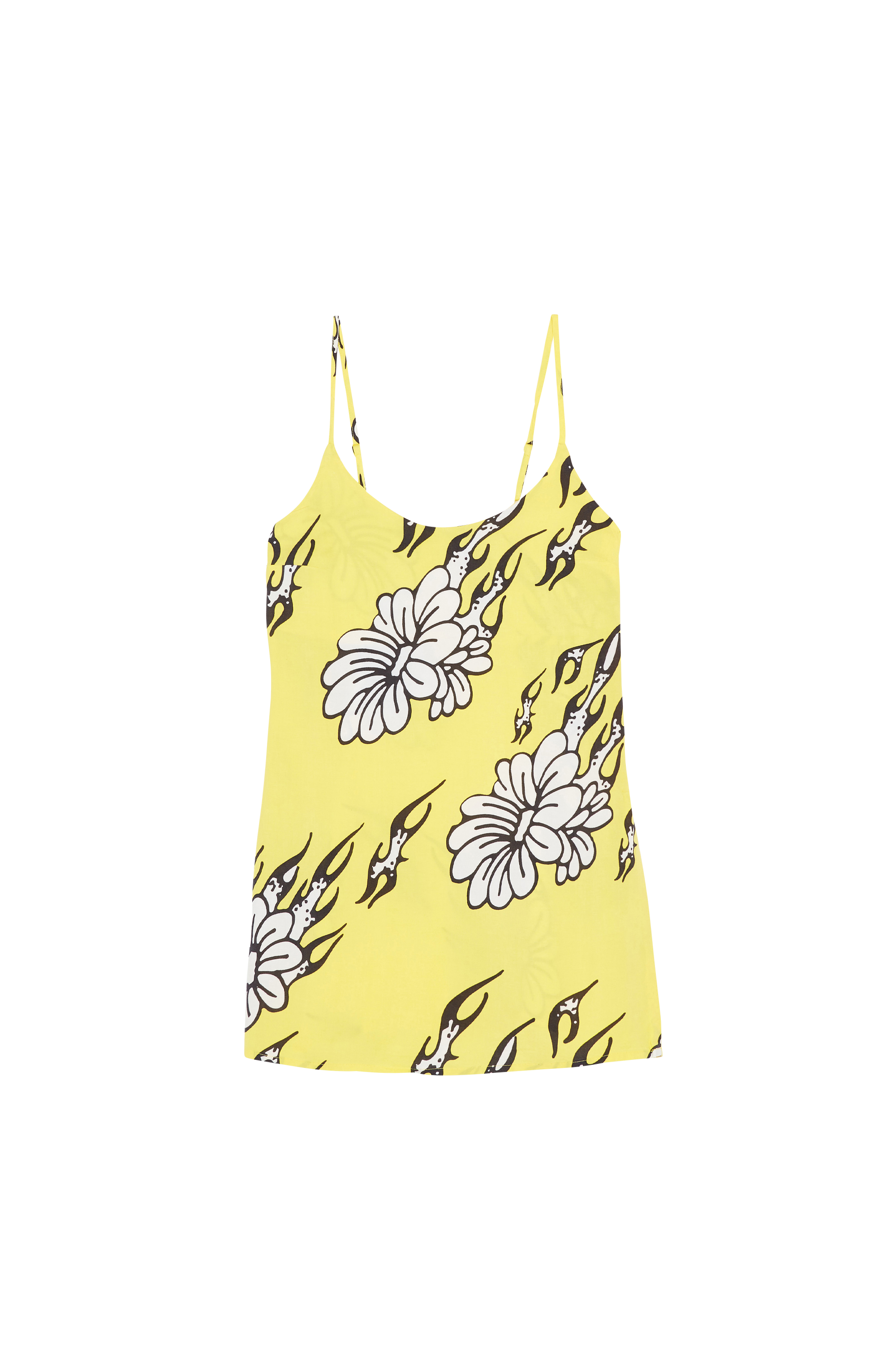 OBEY Robe FLAMIN FLOWERS Jaune