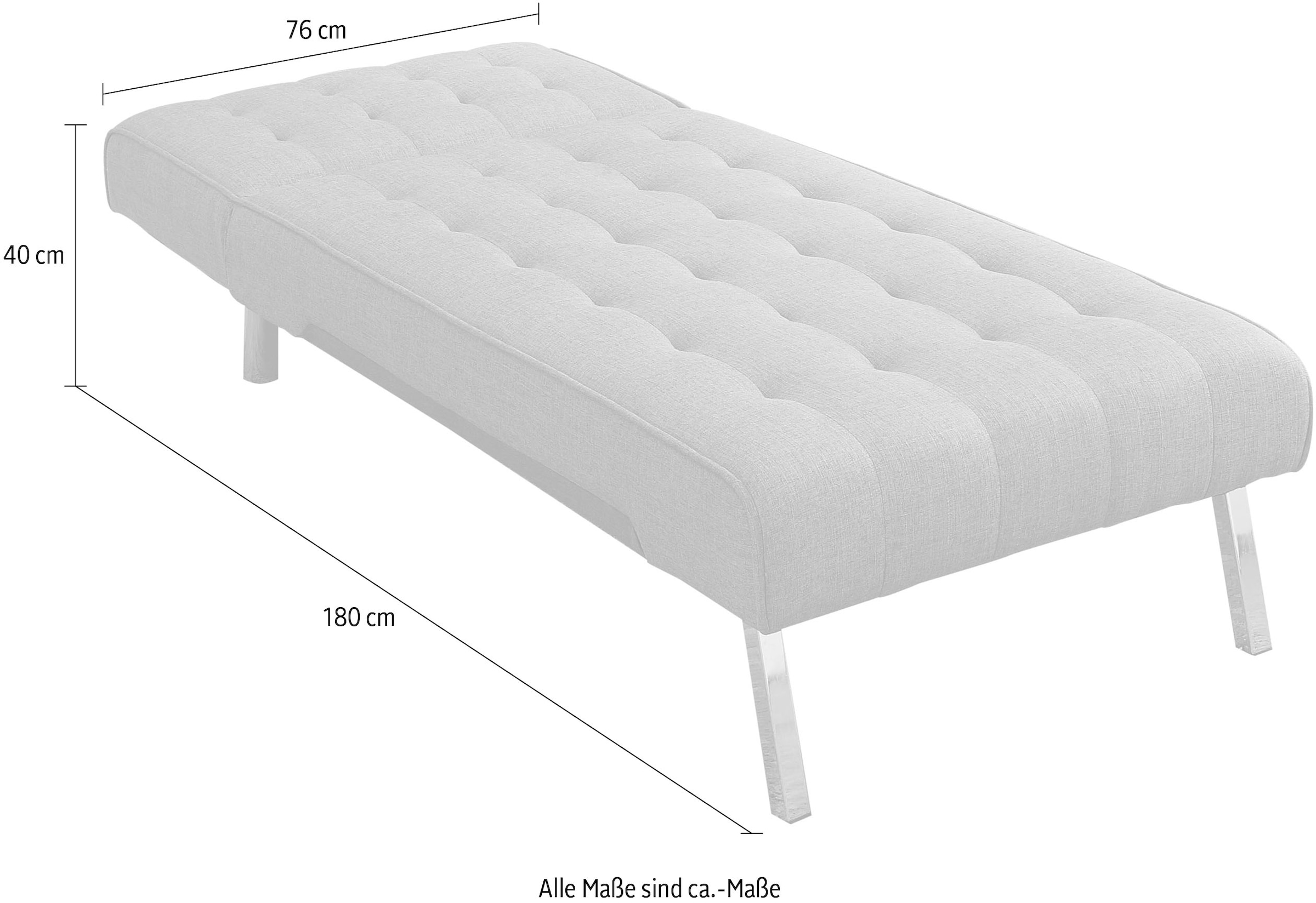 ATLANTIC home collection Relaxliege »Pierre« mit Relax- und Schlaffunktion, mit Wellenunterfederung