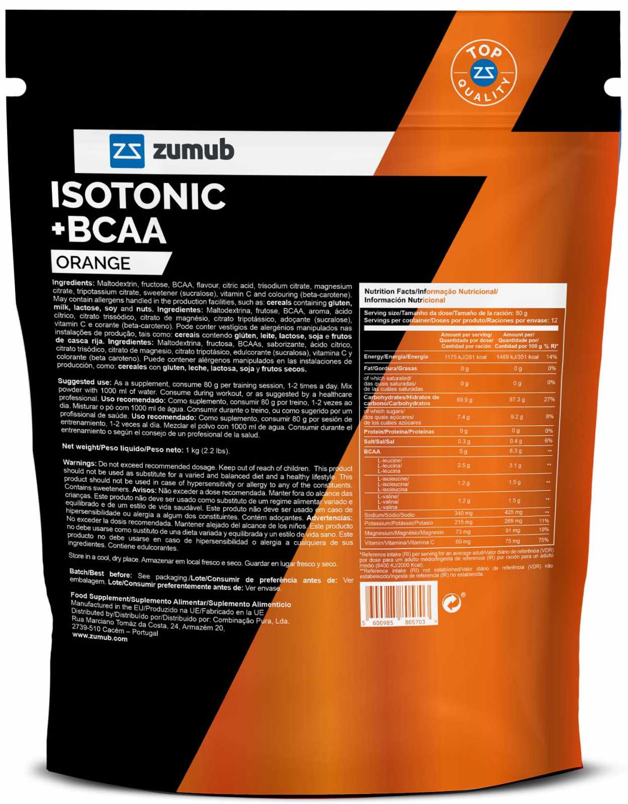 Zumub Isotônico +BCAA 500g