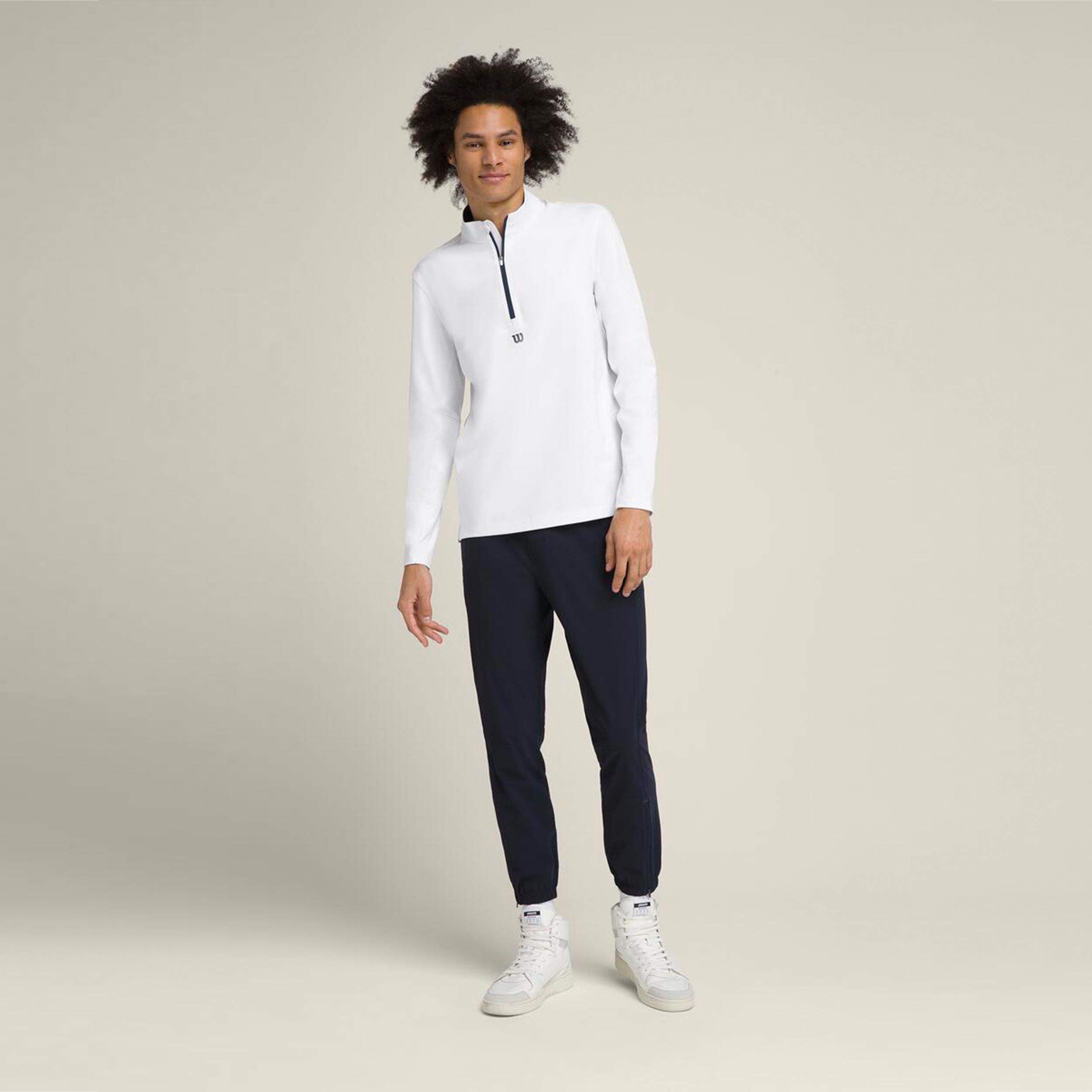 Wilson Elevate Performance Haut Manches Longues Hommes - Blanc