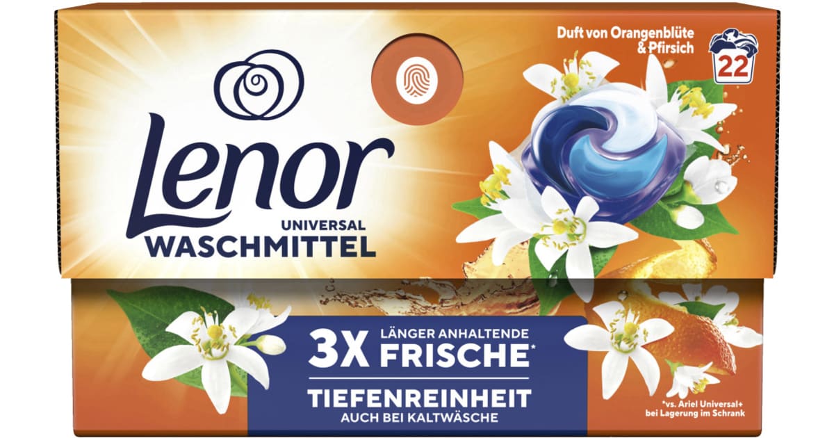 Lenor Waschmittel Allin1 Pods Orangenblüte 22WG