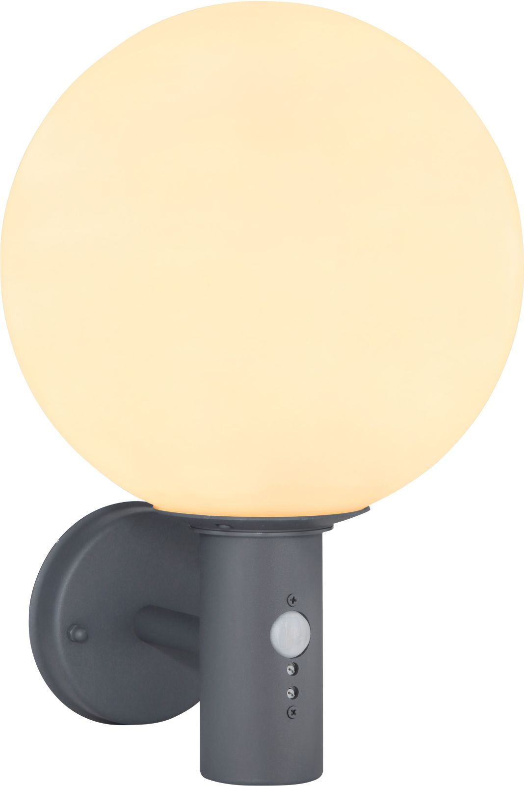 LED-Außenleuchte - anthrazit-weiß - Edelstahl - mit Sensor