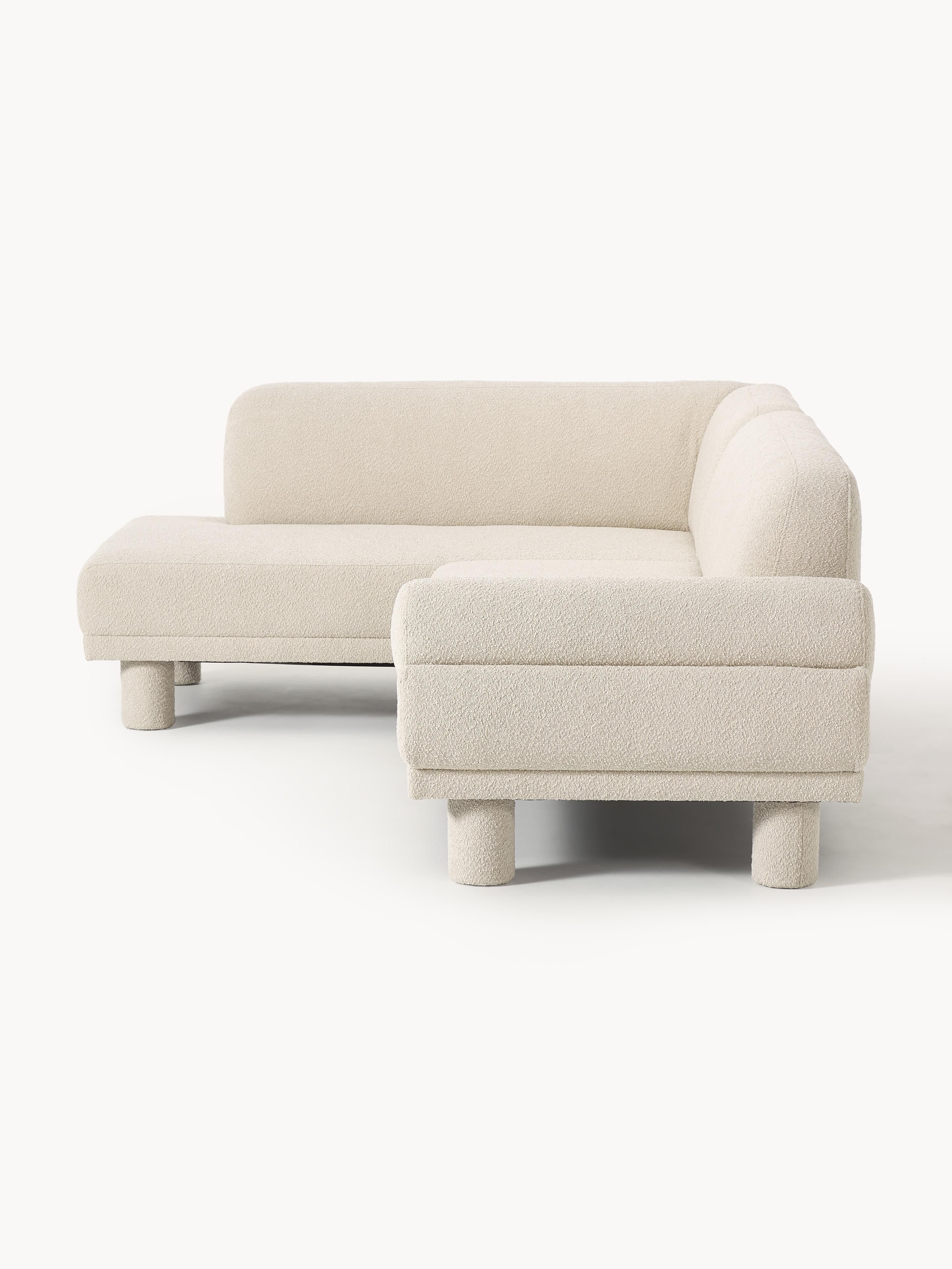 Bouclé hoekbank Lilo