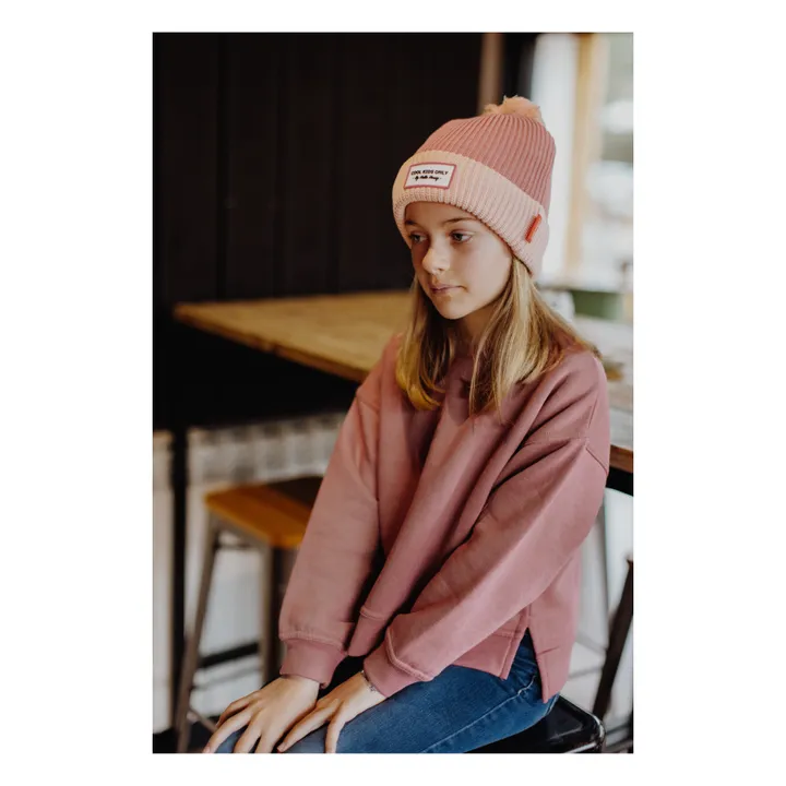 Hello Hossy Bonnet Color Block Coton Bio | Rose