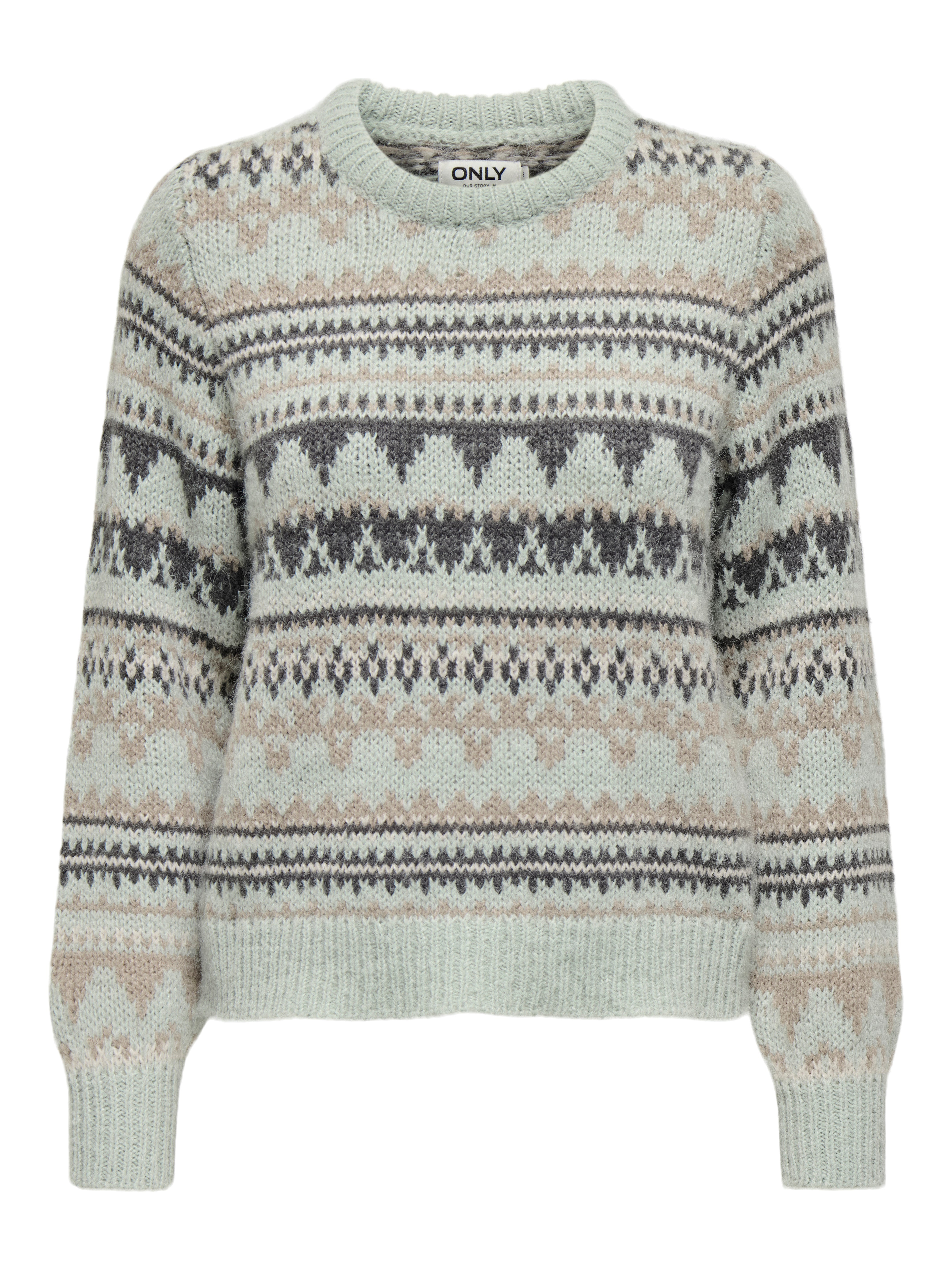 ONLMONTANA Strickpullover Aqua Gray