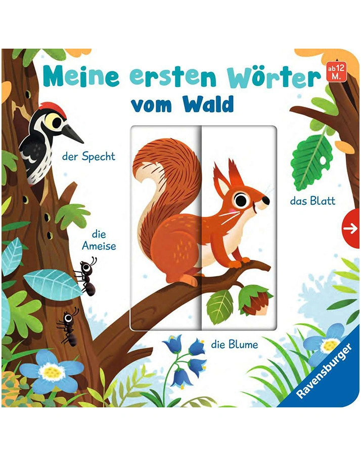 Meine ersten Wörter / Meine ersten Wörter vom Wald - Sprechen lernen mit großen Schiebern und Sachwissen für Kinder ab 12 Monaten