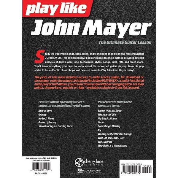 Hal Leonard Play Like John Mayer