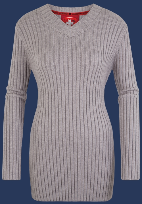 Damen Pullover 012 KoNitG, Heathergrey