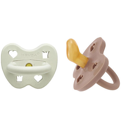 Hevea Schnuller - 3-36 Mt. - 2er-Pack - Naturgummi - Kaminwärmer