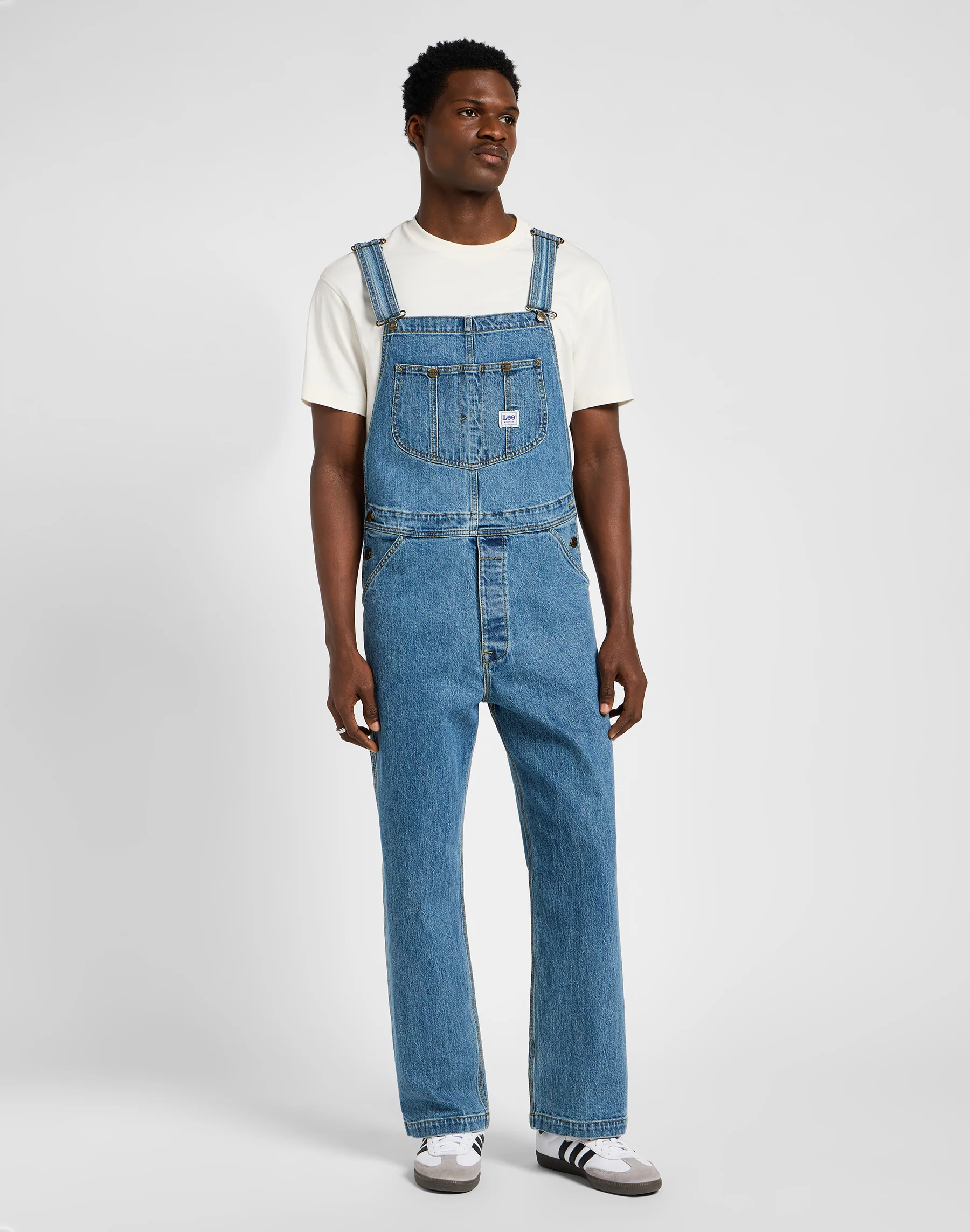 Lee  Bib buksedragt - Mid Wash