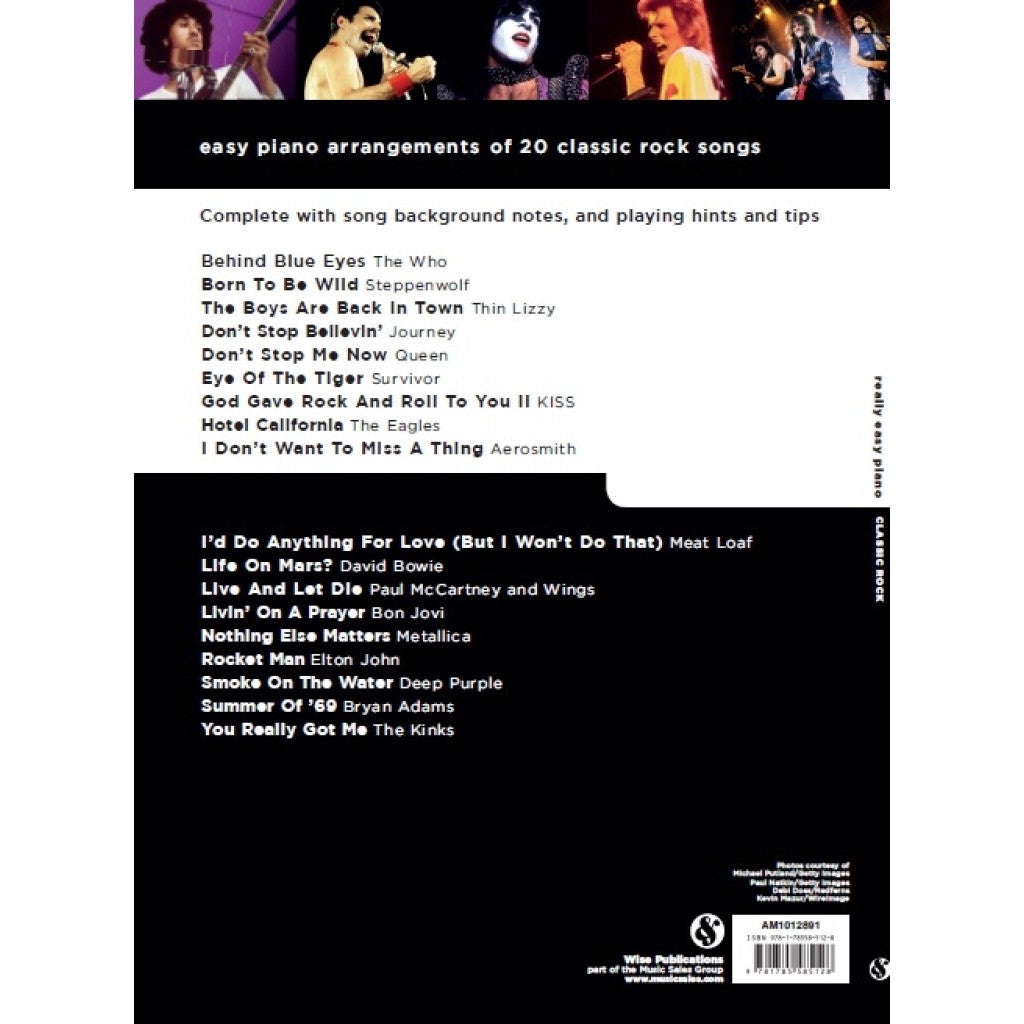 Wise Publications Really Easy Piano: Classic Rock pianoboek