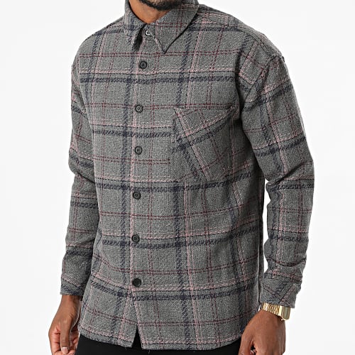 Surchemise A Carreaux KD641 Gris