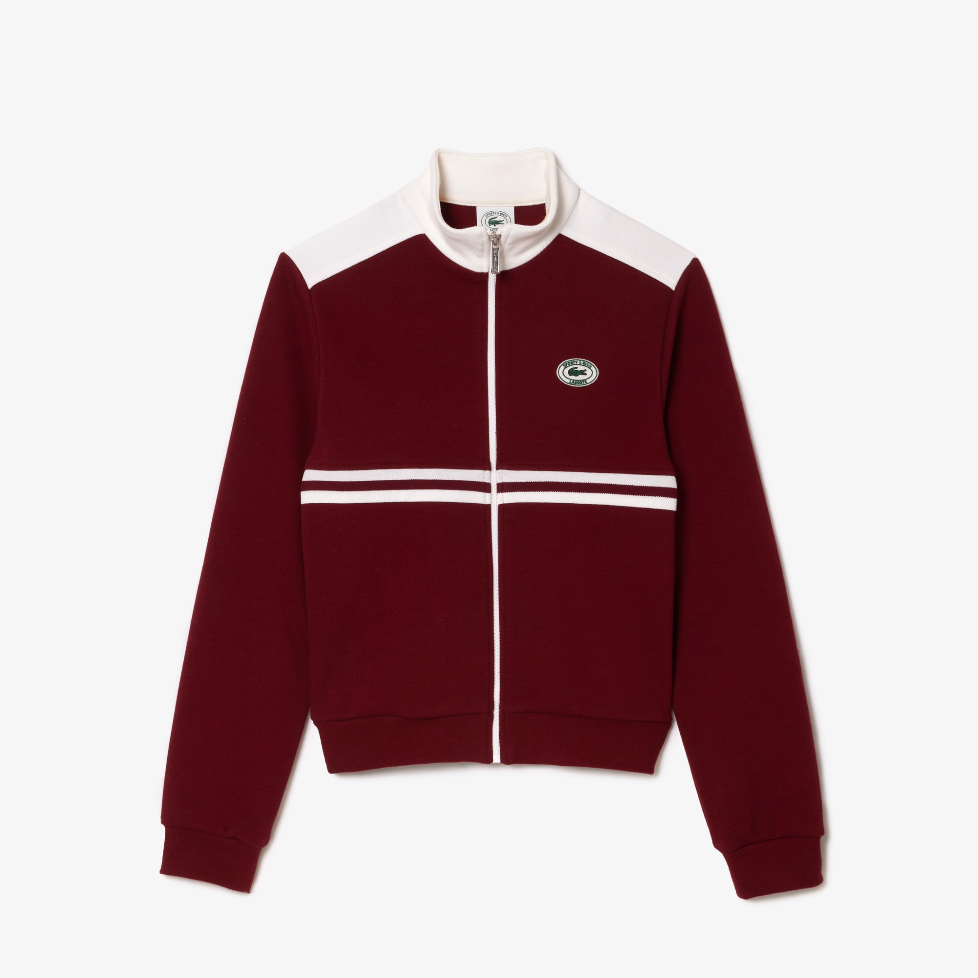 Sweatshirt zippé Lacoste x Sporty & Rich à rayures Sweatshirts - Rouge - Lacoste - Femme