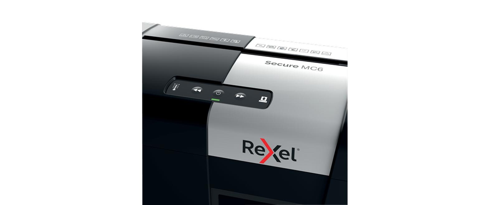 Aktenvernichter Rexel Secure MC6 P-5, 6 Seiten<br>Manueller Schredder für die sichere Vernichtung streng vertraulicher Unterlagen