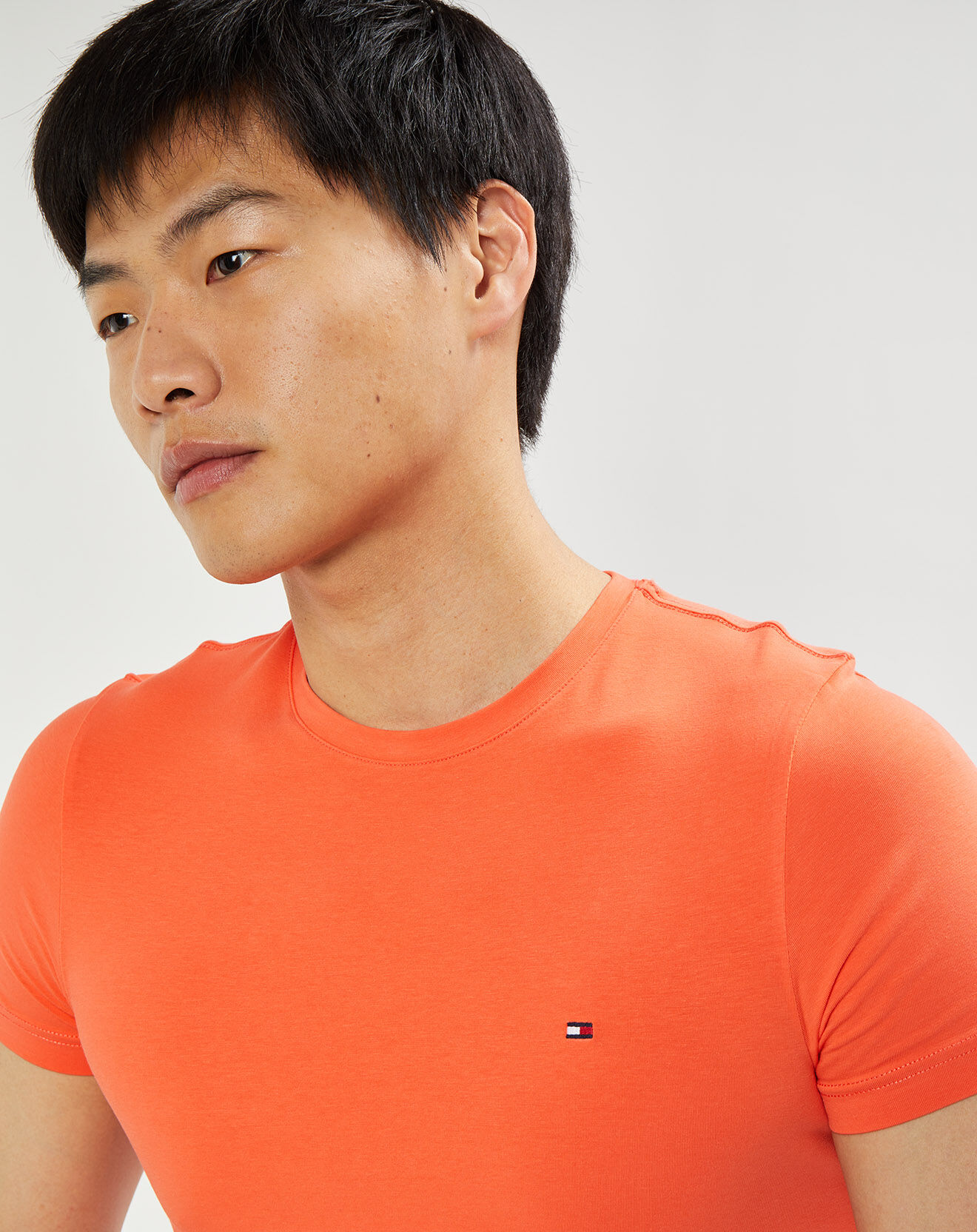Tommy Hilfiger T-Shirt slim Stretch orange
